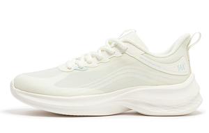 Скользоустойчивые, износостойкие, дышащие низкие кроссовки для бега женские бело-голубые 361°