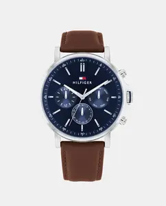 Многофункциональные коричневые кожаные мужские часы Tyson 1710585 Tommy Hilfiger