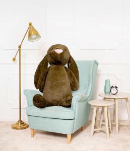 Большой плюшевый мишка Кролик Фигу, приятный талисман 120 см, оливковый Miś Gustaw