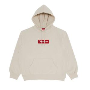 Толстовка Supreme Box Logo Hooded Sweatshirt Stone, кремовый
