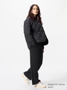 Трикотажные брюки в рубчик Uniqlo, цвет 09 черный