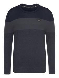 Вязаный свитер цвета темно-синего меланжа Bruno Banani