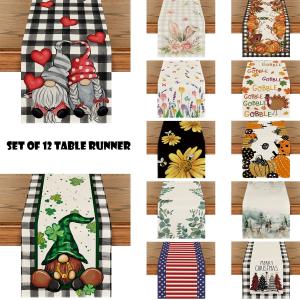 Набор скатертей для обеденного стола Smile All Seasons Sm:)e, 12 штук