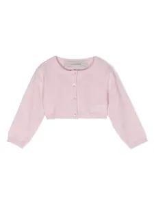 Укороченный кашемировый кардиган Simonetta, розовый