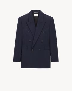 Жакет из шерсти Saint Laurent, синий