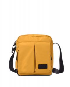 Мужская сумка через плечо среднего размера на молнии горчичного цвета Kcb, горчичный