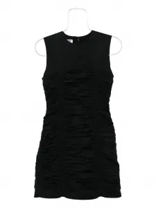 Платье без рукавов с рюшами Moschino, черный