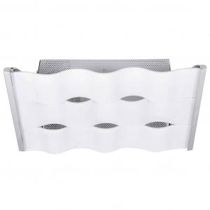 Потолочный светильник, хромированный металл, опаловое стекло, L 30 см Globo Lighting, серебро