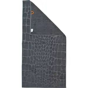 Полотенце для душа Croco с высоко-низким переплетением в стиле крокодила Done., антрацит