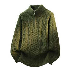 Трикотажная водолазка Unisex Stand Collar Moderate Others VanCamel, зеленый