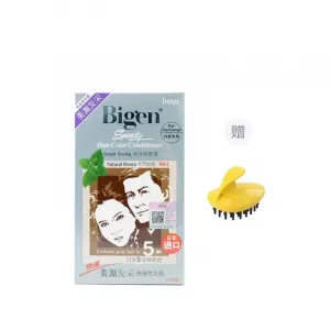 Японский импорт, универсальная краска для волос для мужчин и женщин, маскирующая седину, 40г+40г, одинарная/двойная упаковка в комплекте HOYU, Meiyuan Hair - (natural коричневый) 884