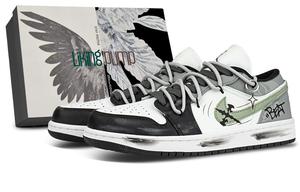 Jordan Баскетбольные кроссовки Air 1, износостойкие, винтажные, низкие, унисекс, зеленые