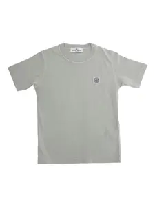 Футболка с нашивкой-логотипом Stone Island Junior, серый