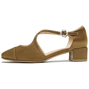 TATA Туфли Мэри Джейн на блочном каблуке, женские, цвет хаки-зеленый