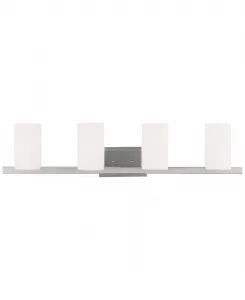 Светильник Astoria с 4 плафонами, отделанный матовым никелем Livex, матовый никель