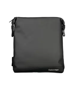 Элегантная черная сумка через плечо с контрастными деталями. Calvin Klein, черный