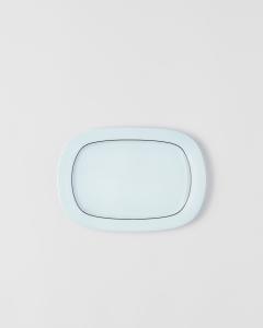 Прямоугольный фарфоровый поднос - цвет селадон Prada, голубой