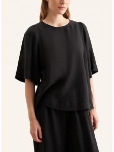 Seidensticker Льняная блузка черного цвета