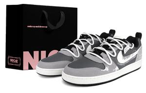 Nike Кроссовки для скейтбординга Court Borough Abrasion Resistant Low top мужские Black Gray