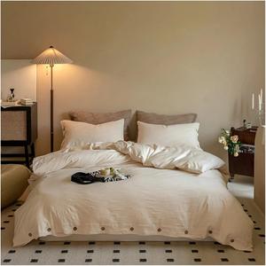 Generic Текстурированный комплект постельного белья темно-серый FH-762