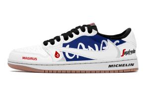 Jordan Трэвис Скотт X Air 1 винтажные баскетбольные кроссовки унисекс лоу-топ Blue