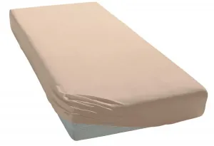 Элегантные приталенные простыни "Мако-Джерси", высокое качество с содержанием эластана Elegante 180-200х200-220 см, 1 шт., бежевый