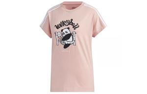 Футболка с втачным рукавом женская розовая Adidas Neo