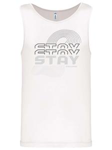 Майка-топ "Stay Focused" белого цвета F4NT4STIC