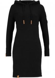 Трикотажное платье с капюшоном Bpc Bonprix Collection, черный