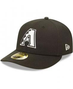 Мужская низкопрофильная шляпа Arizona Diamondbacks черно-белая приталенная 59FIFTY New Era