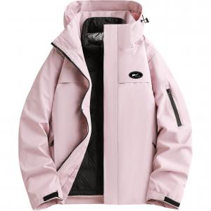 Пуховик Unisex с капюшоном и флисовой подкладкой WARRIOR, lilac (3-in-1 diy badge)