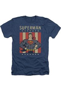 DC Comics Retro Liberty Adult Heather футболка / футболка Gildan, темно-синий