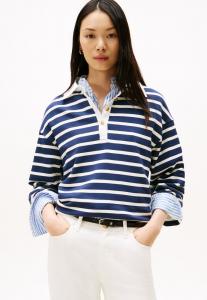 Толстовка Tommy Hilfiger BUTTON RUGBY, Dark Night Navy/Ivory Silk/Dark Blue