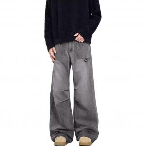 NEVER RULE Джинсы Unisex Gray Moderate Bootcut