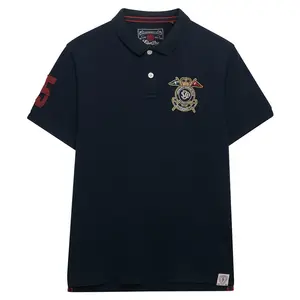 Поло с коротким рукавом Superdry Crest, синий