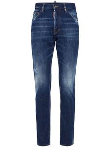 Джинсы DSQUARED2 с эффектом потертостей, синий