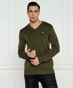 Свитер Regular fit Tommy Jeans, зеленый