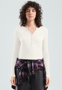 Топ QS Long sleeved top, Ecru/White