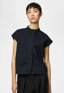 Блузка на пуговицах pcbia Pieces, Maritime Blue