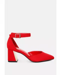 Женские босоножки Rory на платформе с металлизированными ремешками и квадратным каблуком London Rag, красный