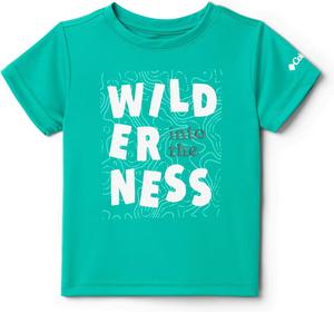 Columbia мальчиков Edisun Trail футболка с принтом, Emerald Green Wilderness