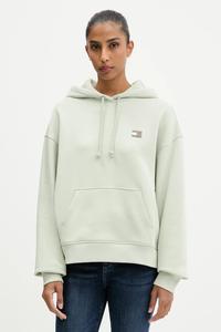 Хлопковая толстовка Tommy Jeans, зеленый