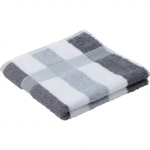 Полотенца New York в наборе, в полоску, с текстурной каймой Gözze, антрацитово-белый