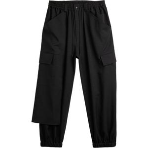 Брюки Y 3 с завязками на поясе и карманами карго Y-3, черный