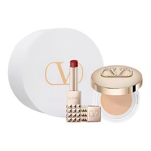 Valentino Набор помад Future Gold Limited Edition Air Cushion Stud, натуральный стойкий макияж #134R+#LN2/#111A+#LN2