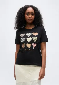 Футболка с принтом в виде сердца из игры onlfreeze Only Petite, Black