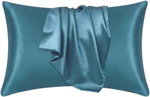 SIDUFHAOPKLL Шелковая наволочка сатиновая для волос Blue