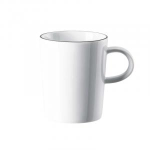 Фарфоровая кружка Cucina Colori Черная с ручкой 0,28 л Arzberg, белый черный