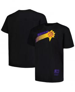 Мужская черная состаренная футболка Phoenix Suns Big and Tall Hardwood Classics с винтажным логотипом Mitchell & Ness