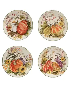 Набор тарелок для десерта «Утренний урожай», 4 предмета Certified International, orange